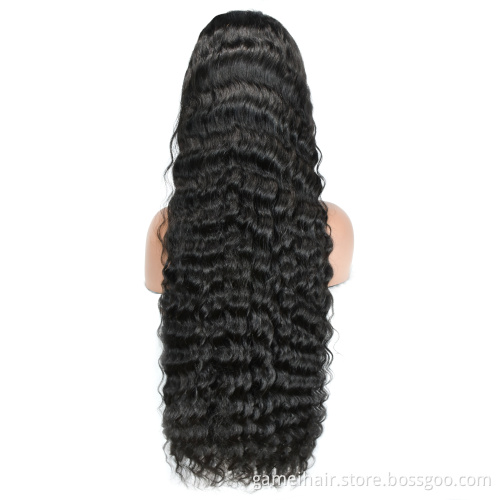 210 Density Indian Virgin Remy Cuticle Aligned Curly Human Hair Closure Wig 360 Natural Lace Front Deep Wave Curly Wigs